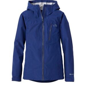 NWOT LL Bean Women's Pathfinder GORE-TEX Shell Rain Jacket Night Blue Size Small